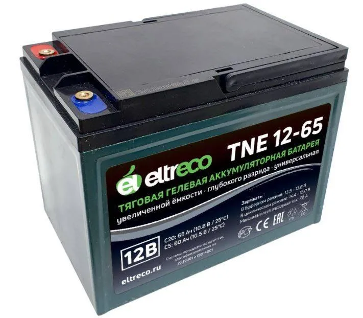 Тяговый аккумулятор Eltreco TNE12-65 (12V58A/H C3)