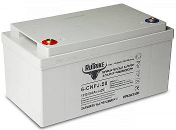 Тяговый гелевый аккумулятор RuTrike 6-CNF(J)-50 (12V54A/H C20)