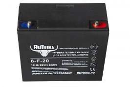 Тяговый гелевый аккумулятор RuTrike 6-F-20 (12V22A/H C20), фото №2
