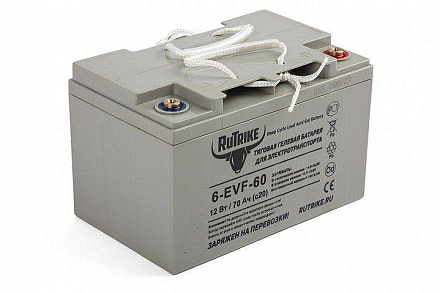 Тяговый гелевый аккумулятор RuTrike 6-EVF-60 (12V60A/H C3)