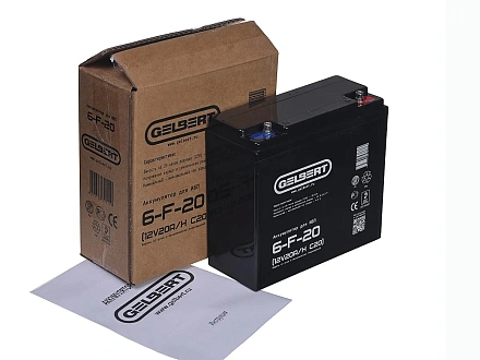 Тяговый аккумулятор Gelbert 6-F-20 (12V20A/H C20)