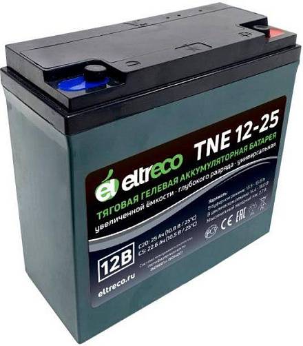 Тяговый аккумулятор Eltreco TNE12-25 (12V21A/H C3)