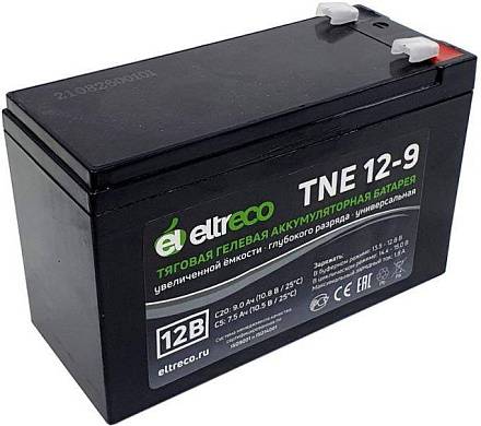 Тяговый аккумулятор Eltreco TNE12-9 (12V9A/H C20)