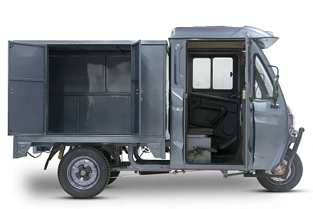 Грузовой электротрицикл Rutrike КАРГО Кабина Дуал NEXT обогрев 72 V 2000 W
