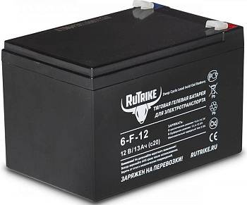 Тяговый гелевый аккумулятор RuTrike 6-F-12 (12V13A/H C20)