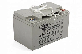 Тяговый гелевый аккумулятор RuTrike 6-EVF-60 (12V60A/H C3), фото №1