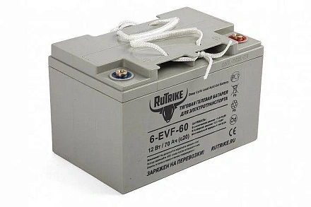 Тяговый гелевый аккумулятор RuTrike 6-EVF-60 (12V60A/H C3)