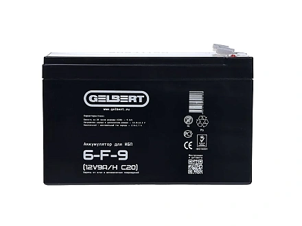 Тяговый аккумулятор Gelbert 6-F-9 (12V9A/H C20)