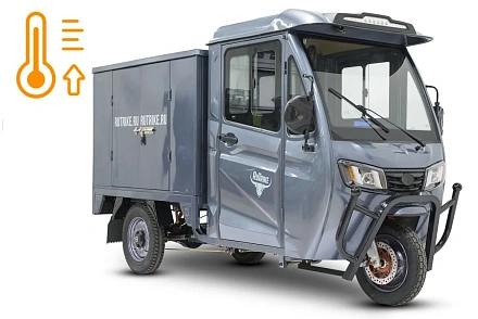 Грузовой электротрицикл Rutrike КАРГО Кабина Дуал NEXT обогрев 72 V 2000 W