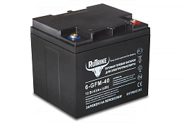 Тяговый гелевый аккумулятор RuTrike 6-GFM-40 (12V43A/H C20), фото №1