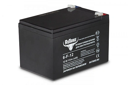 Тяговый гелевый аккумулятор RuTrike 6-F-12 (12V13A/H C20)