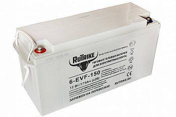 Тяговый гелевый аккумулятор RuTrike 6-EVF-150 (12V150A/H C3), фото №1