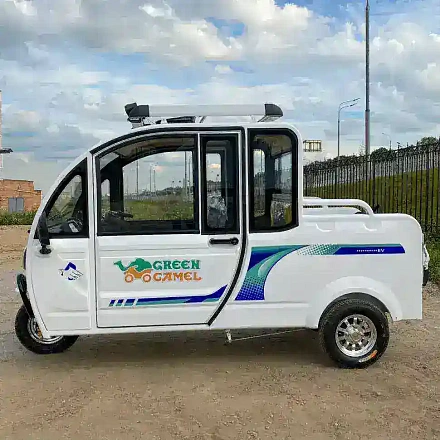 Электротрицикл грузовой Green Camel Шторм Пикап (60V 1500W) кабина, кузов, понижающая