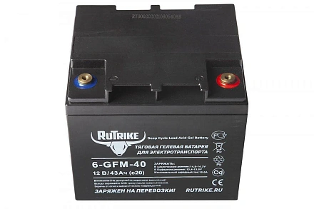 Тяговый гелевый аккумулятор RuTrike 6-GFM-40 (12V43A/H C20)