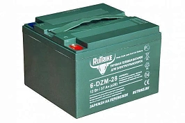 Тяговый гелевый аккумулятор RuTrike 6-DZM-28 (12V28A/H C3), фото №1