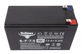 Тяговый гелевый аккумулятор RuTrike 6-F-7,5 (12V7,5A/H C20), фото №5