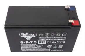 Тяговый гелевый аккумулятор RuTrike 6-F-7,5 (12V7,5A/H C20)