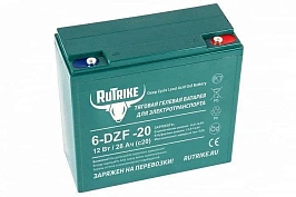 Тяговый гелевый аккумулятор RuTrike 6-DZF-20 (12V20A/H C2), фото №1