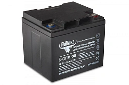 Тяговый гелевый аккумулятор RuTrike 6-GFM-38 (12V41A/H C20), фото №1