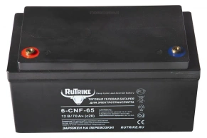 Тяговый гелевый аккумулятор RuTrike 6-CNF-65 (12V70A/H C20)