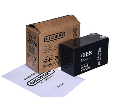 Тяговый аккумулятор Gelbert 6-F-9 (12V9A/H C20)