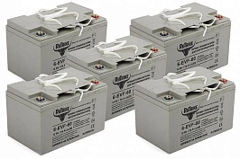 Комплект тяговых гелевых аккумуляторов RuTrike 6-EVF-60 (12V60A/H C3), фото №1