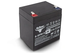 Тяговый гелевый аккумулятор RuTrike 6-GFM-5 (12V5A/H C20), фото №1