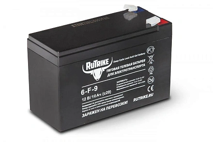 Тяговый гелевый аккумулятор RuTrike 6-F-9 (12V9A/H C20)