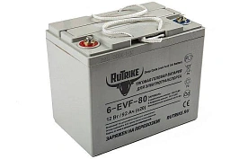Тяговый гелевый аккумулятор RuTrike 6-EVF-80 (12V80A/H C3), фото №1