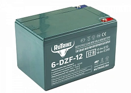Тяговый гелевый аккумулятор  RuTrike 6-DZF-12 (12V13A/H C3), фото №1